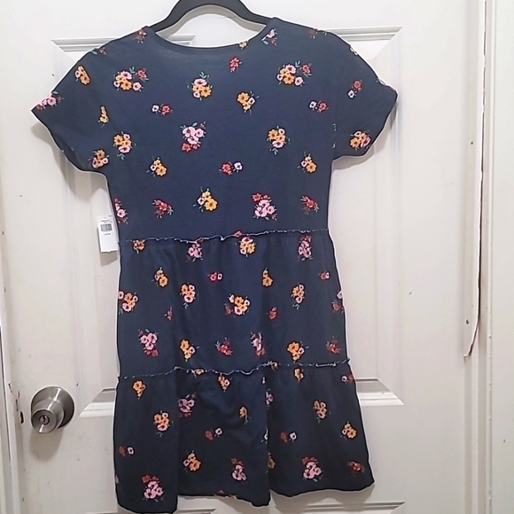 OLD NAVY KIDS BLUE FLOWERS PRINT DRESS SIZE LARGE - Picture 3 of 6